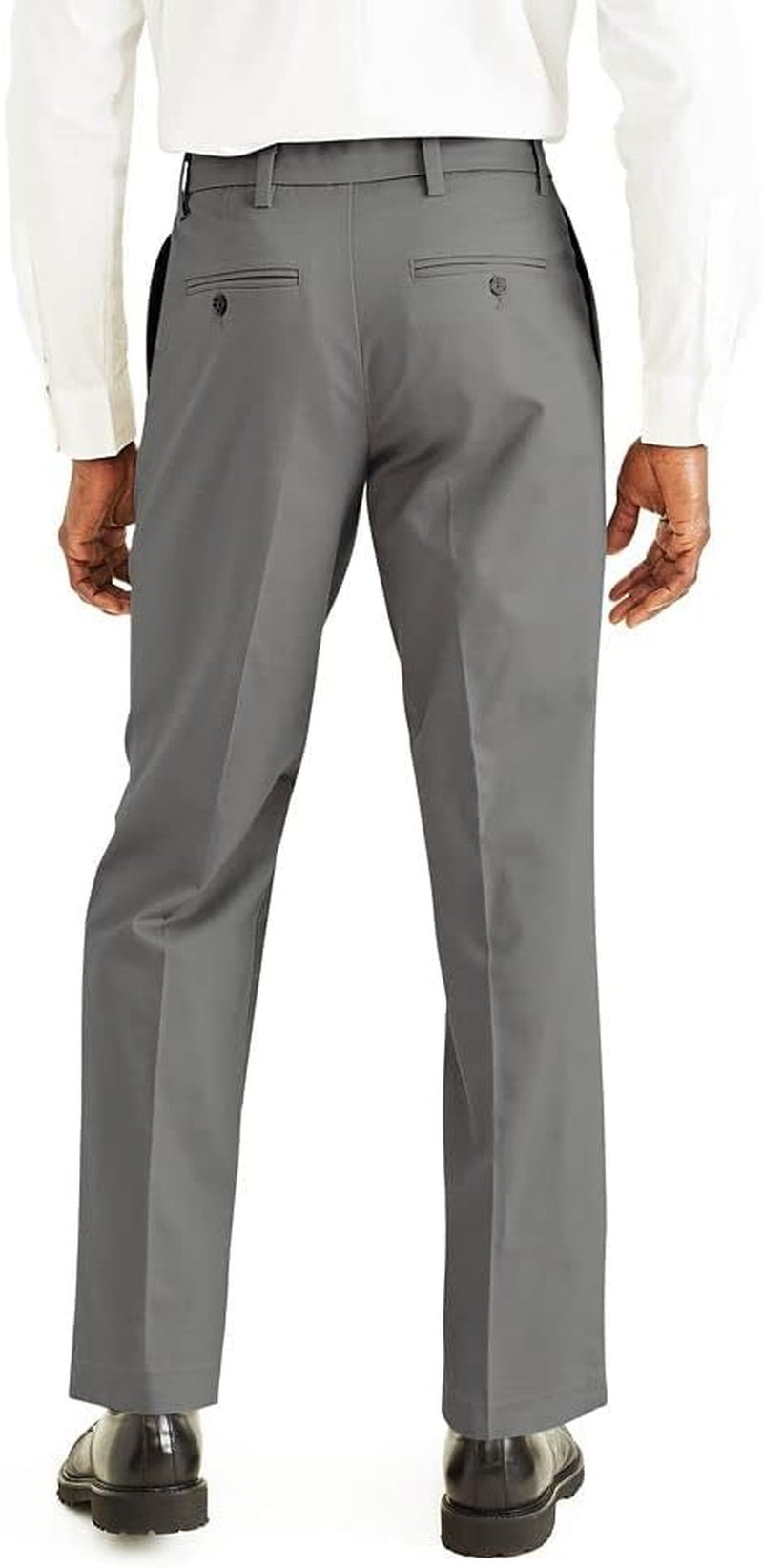Men'S Classic Fit Signature Lux Cotton Stretch Pants-Pleated (Regular and Big & Tall)