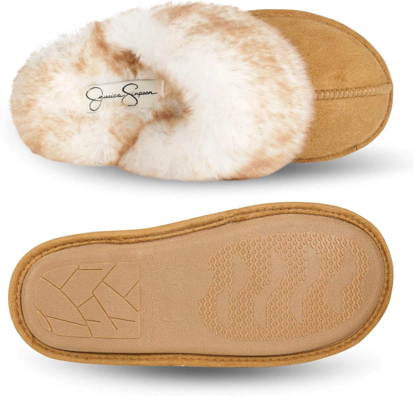 Women'S Comfy Faux Fur House Slipper Scuff Memory Foam Slip on Anti-Skid Sole